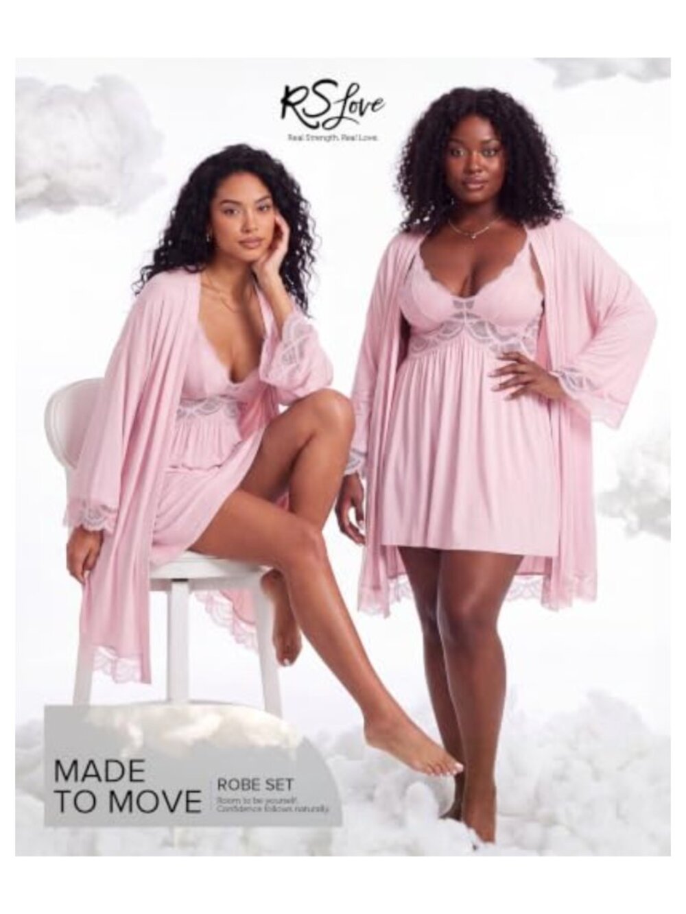 Lace Chemise and Robe Set Modal Spandex Rayon - Picture 4 of 6